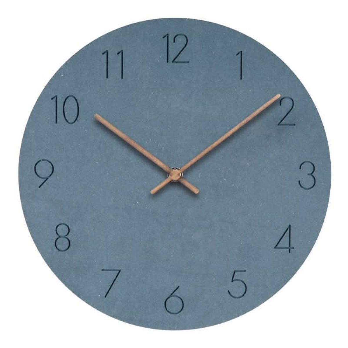 Modern Silent Round Mdf Wall Clock With Wood Hands - Image 3