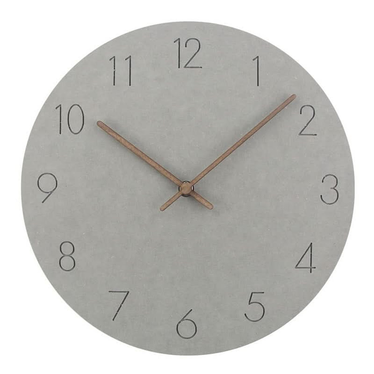 Modern Silent Round Mdf Wall Clock With Wood Hands - Image 5