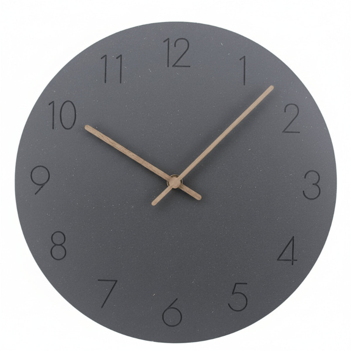 Modern Silent Round Mdf Wall Clock With Wood Hands - Image 8
