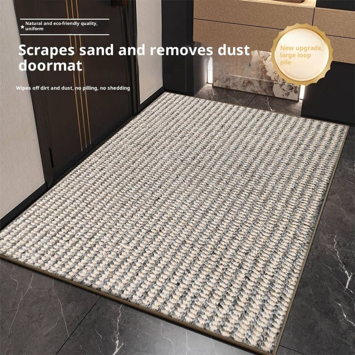 Non-Slip Absorbent Door Mat With Washable Woven Loop Pile Surface - Image 8