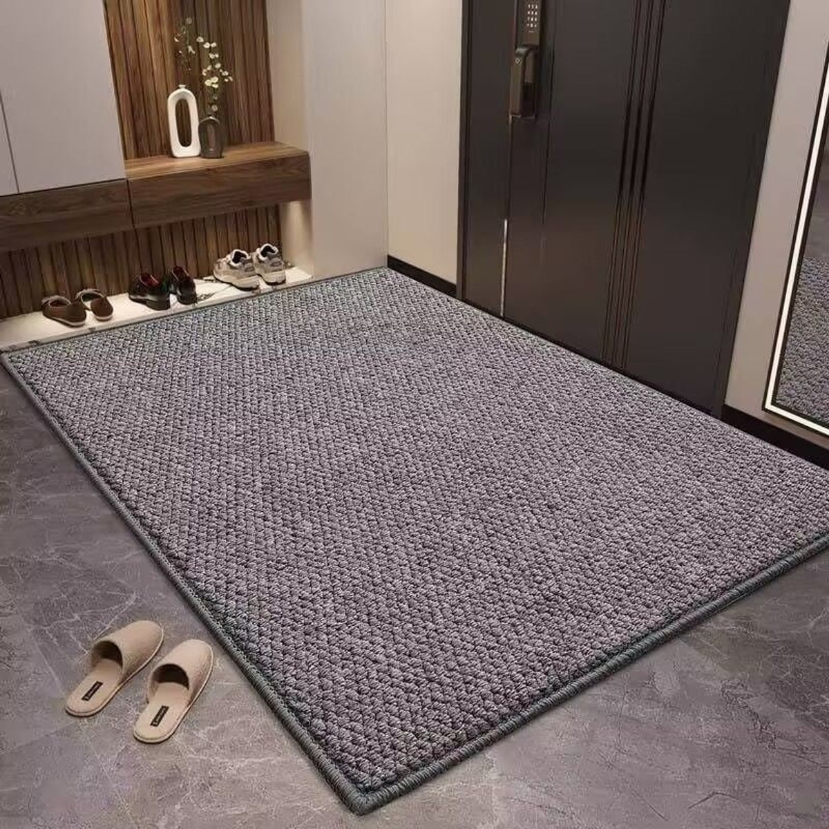 Non-Slip Absorbent Door Mat With Washable Woven Loop Pile Surface - Image 6