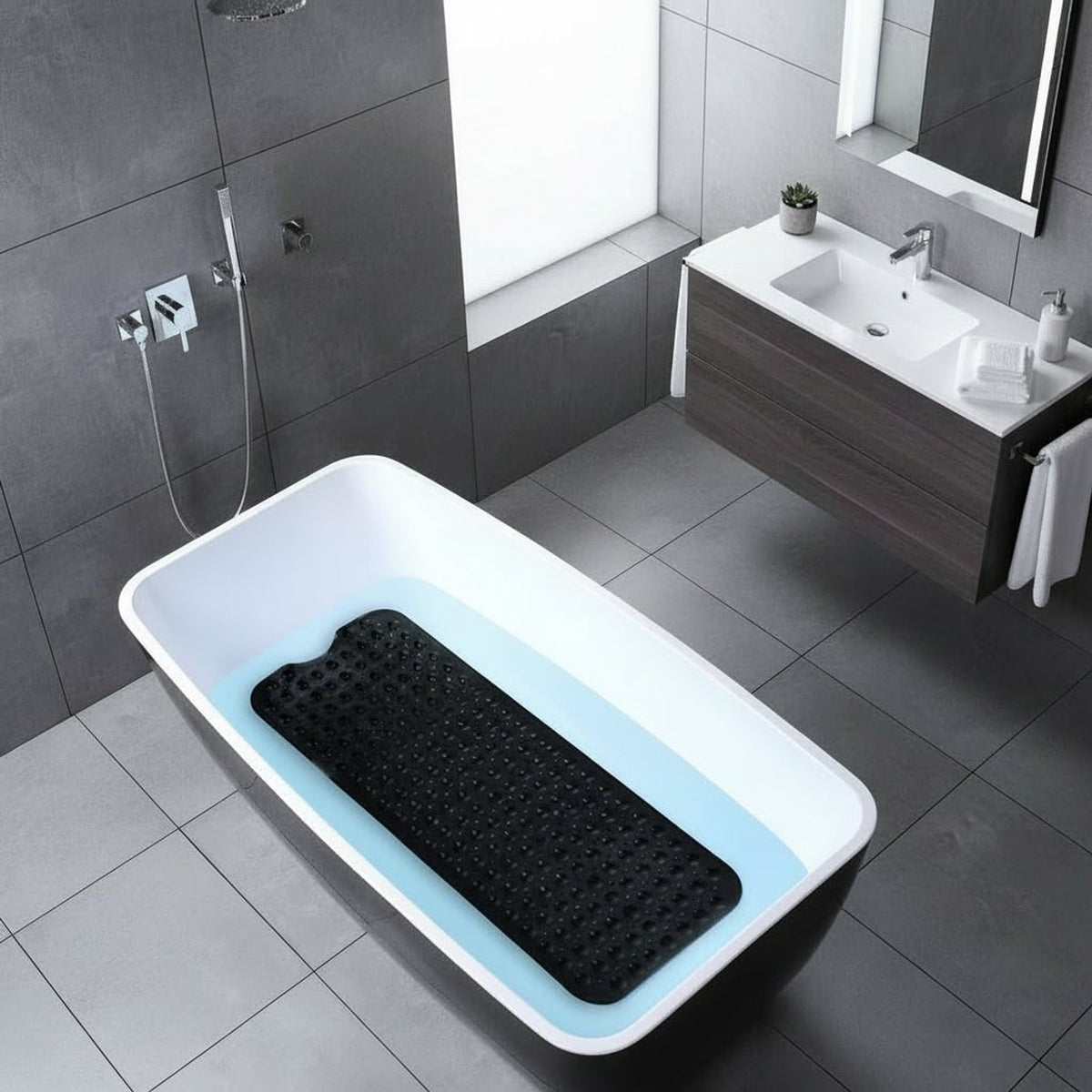 Non-Slip Texture Quick-Drain Design Non Slip Bath Mat - Image 2