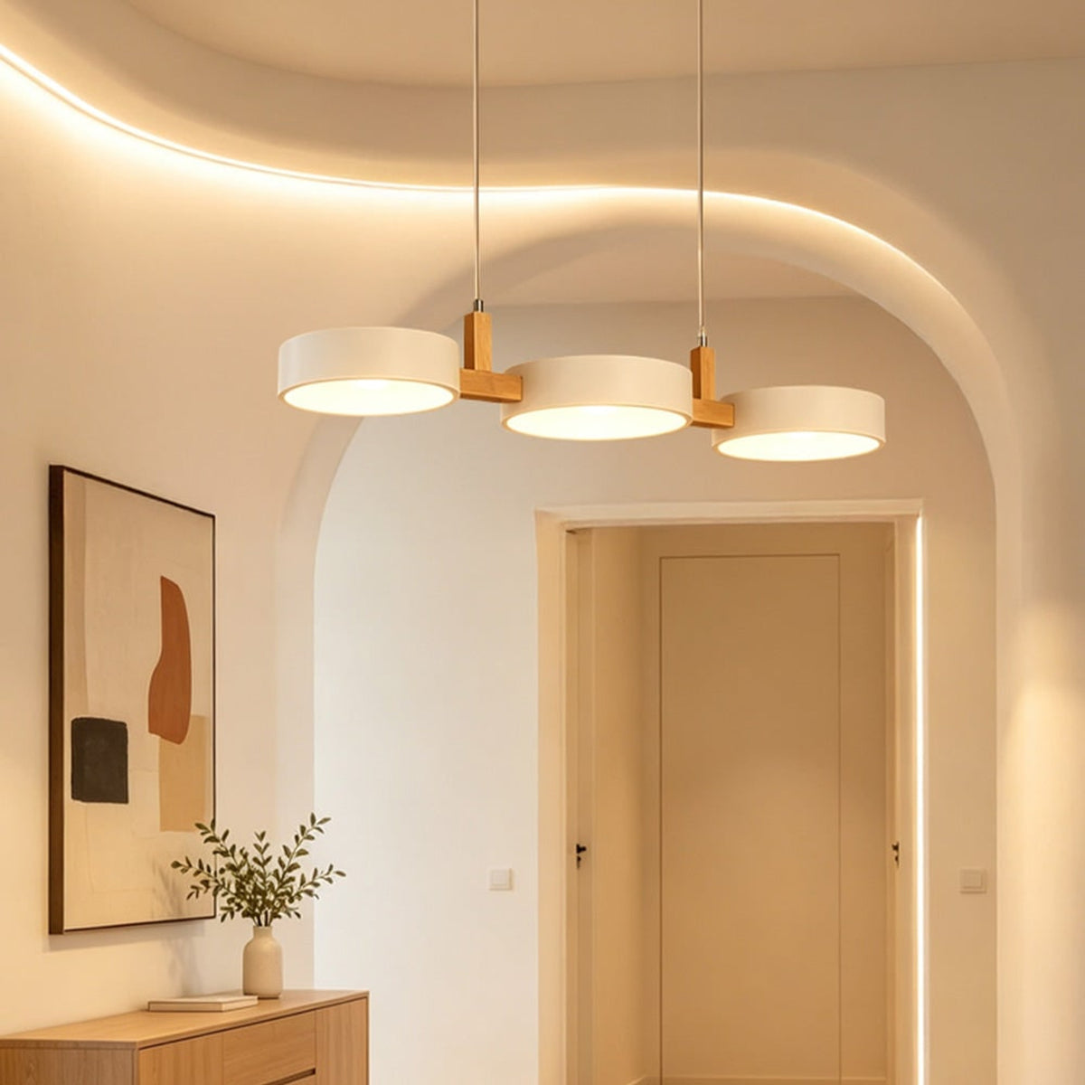 Pendant Chandelier Aria Nordic Wood - Image 5