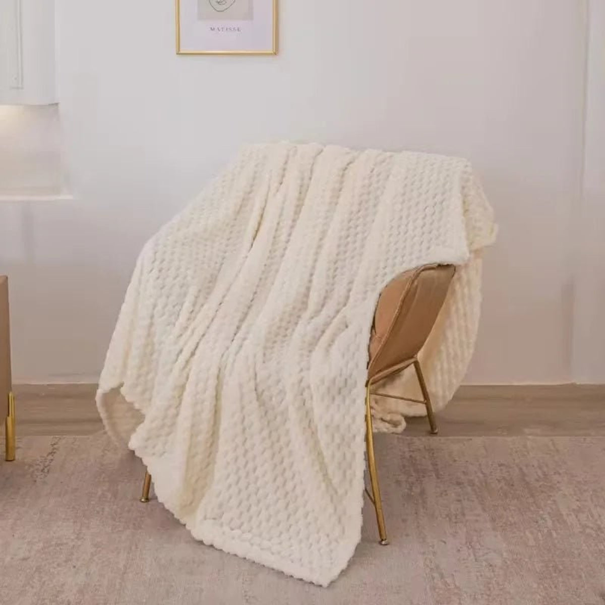 Plush Velvet Checkered Blankets & Throws For Cozy Sofa And Bed - Image 6