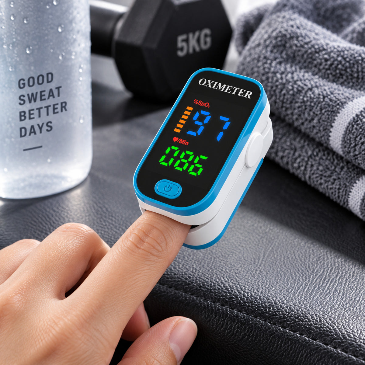 Pulse Oximeter With Health Tracking Fast Results Display - Image 2