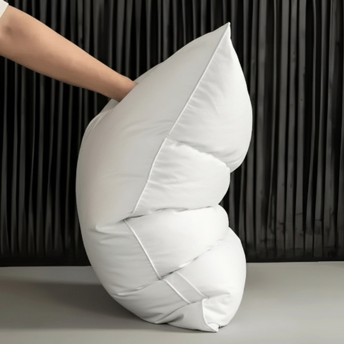 Quilted Goose Down Pillow With Adaptive Support Fill - Image 4