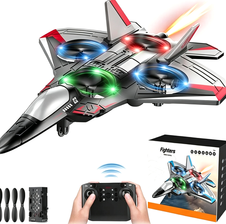RC Fighter Jet With 360° Loops LED Lights And Shockproof Design For Kids - Image 9