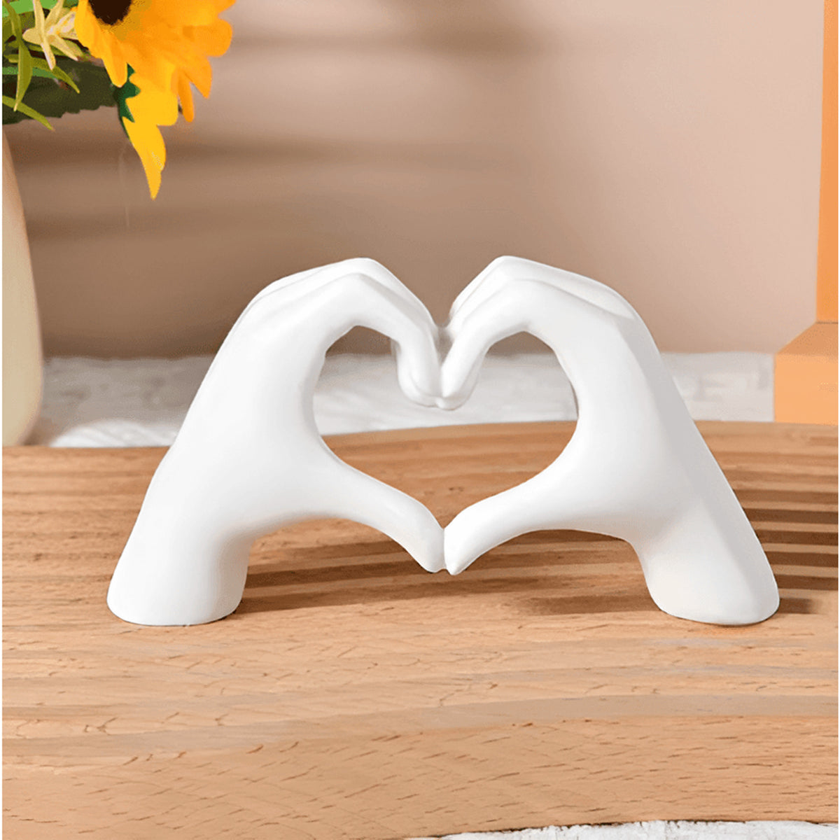 Resin Decorative Figurine Heart Hands Sculpture - Image 7