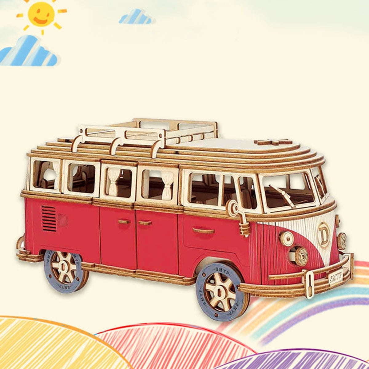 Retro 3D Wooden Puzzle Diy Model Kit For Adults And Teens - Image 1