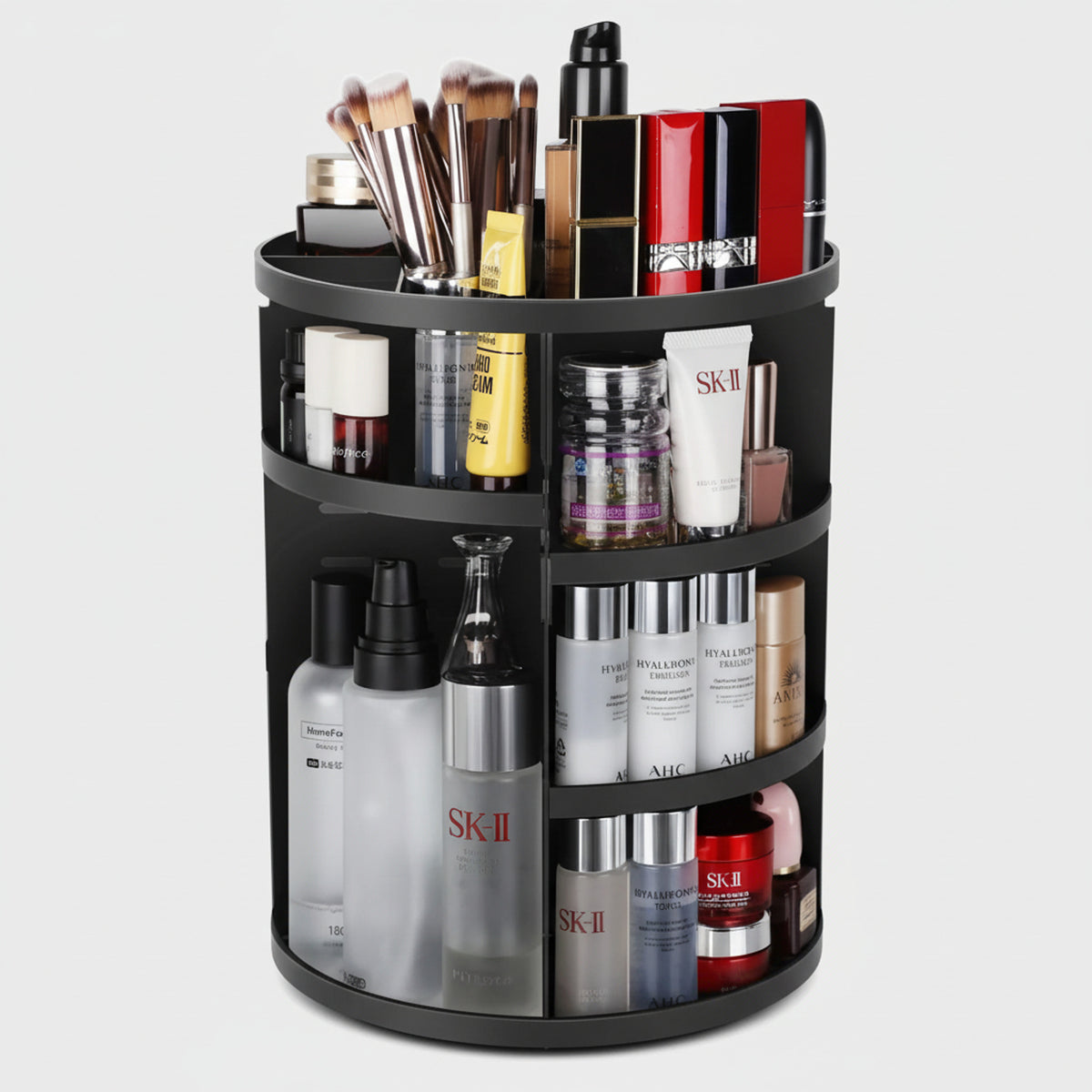 Rotating Makeup Organizer With Adjustable Acrylic Shelves And 360 Degree Rotation - Image 1