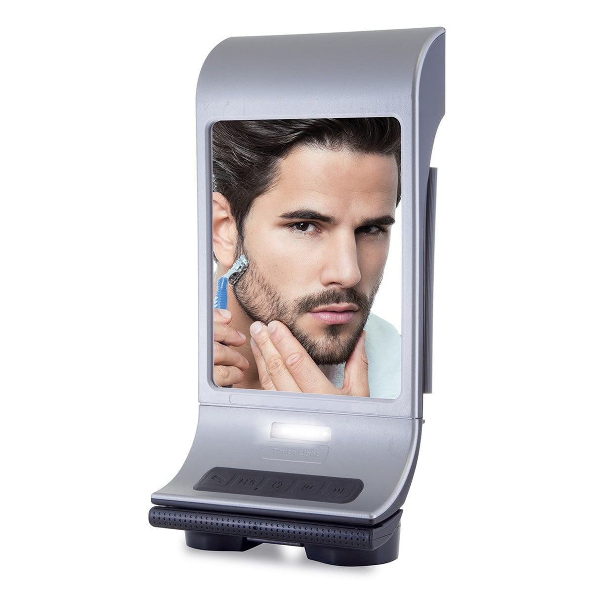 Shower Mirror With Bluetooth Speaker And LED Light - Image 5