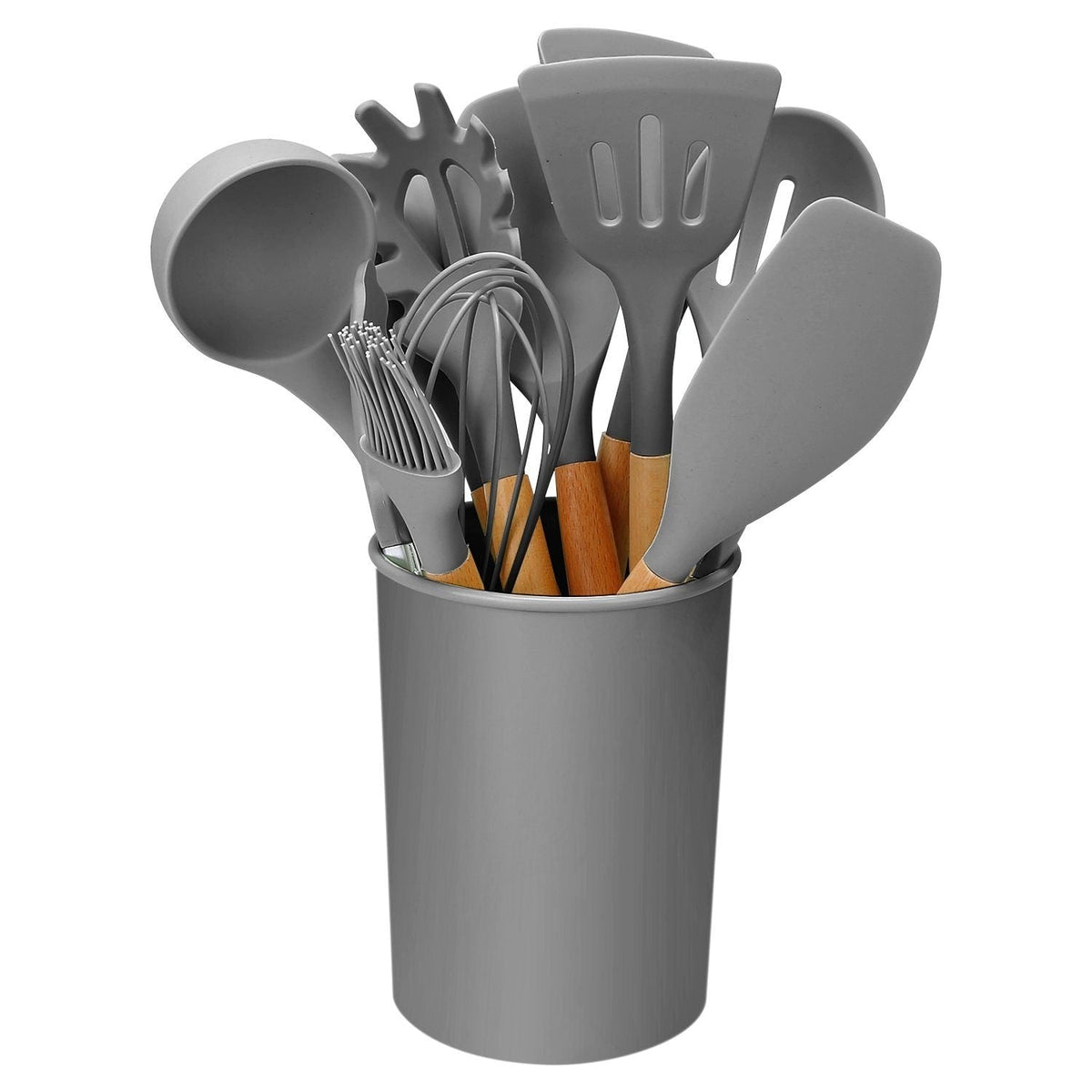 Silicone Kitchen Utensil Set With Wooden Handles Bpa-Free - Image 7