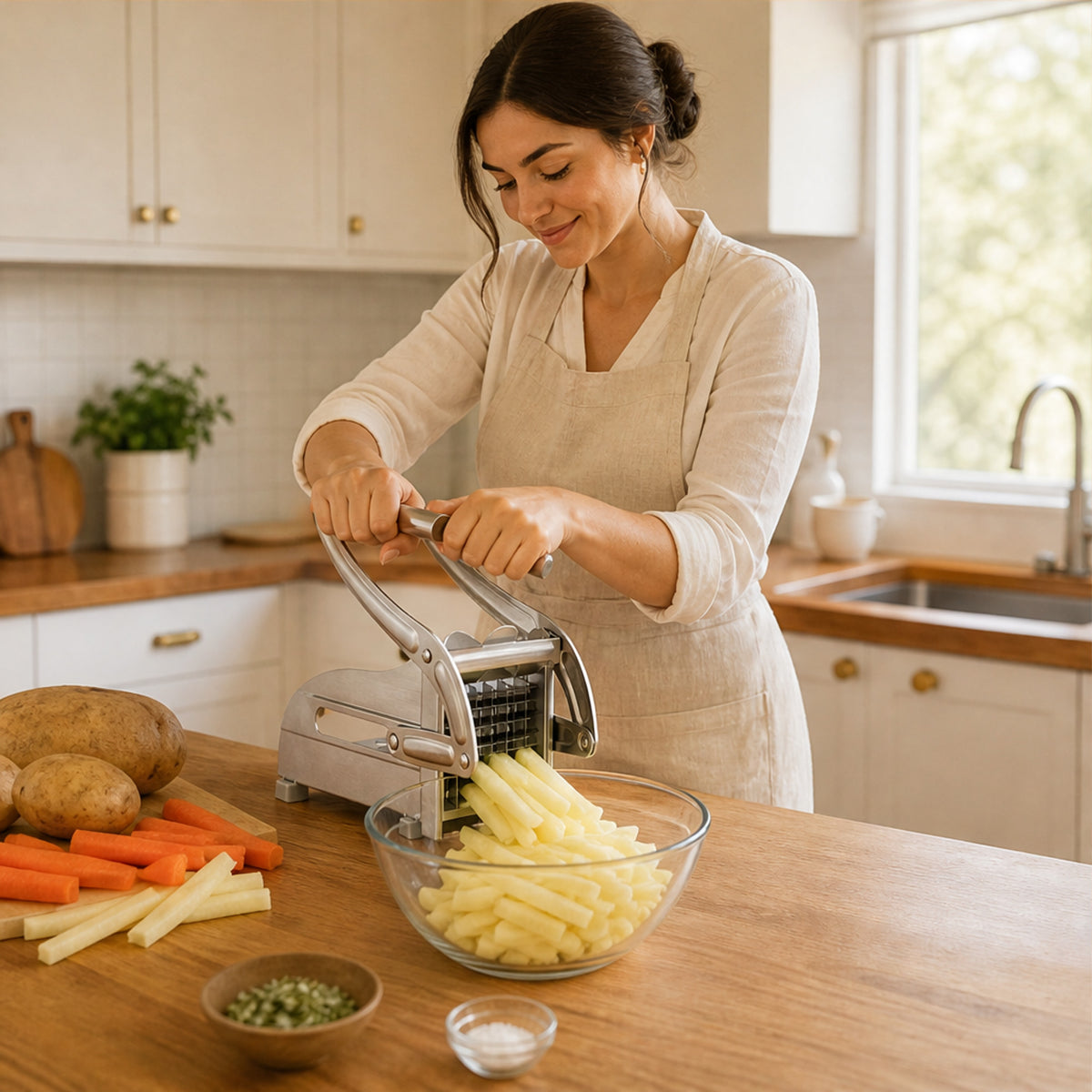 Stainless Steel Potato And Cucumber Slicer For Perfect Fries And Veggie Sticks - Image 3