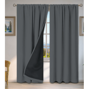 Thermal Insulating Curtain With Rod Pocket And Waterproof Lining - Image 6