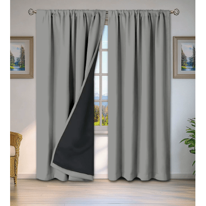Thermal Insulating Curtain With Rod Pocket And Waterproof Lining - Image 7