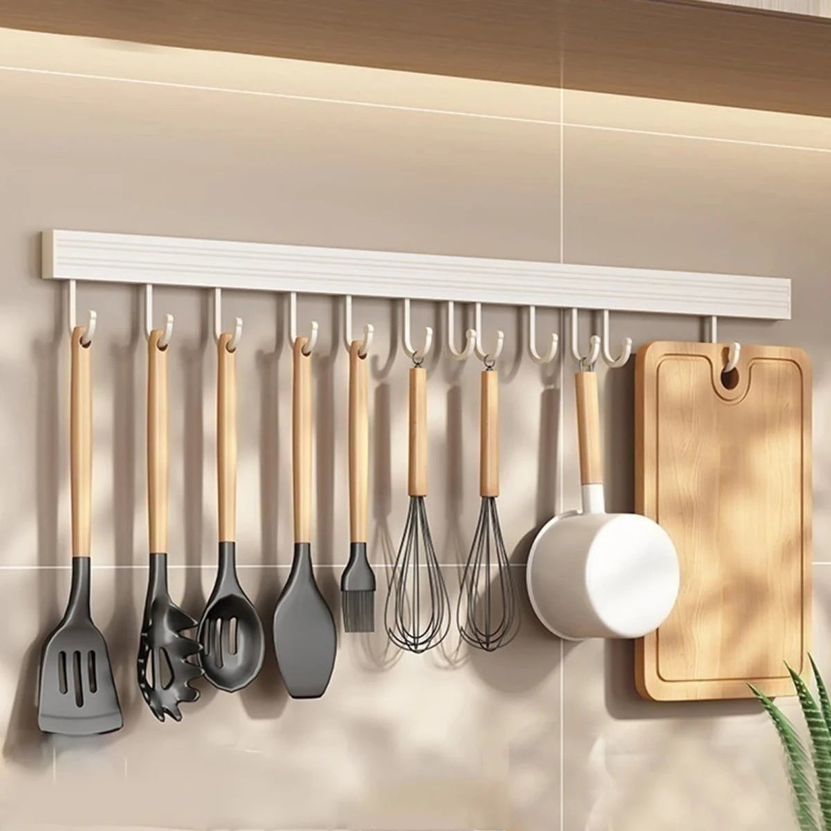 Wall Hook Organizer For Cutting Boards And Kitchen Utensils Space-Saving Wall Mount Storage - Image 3